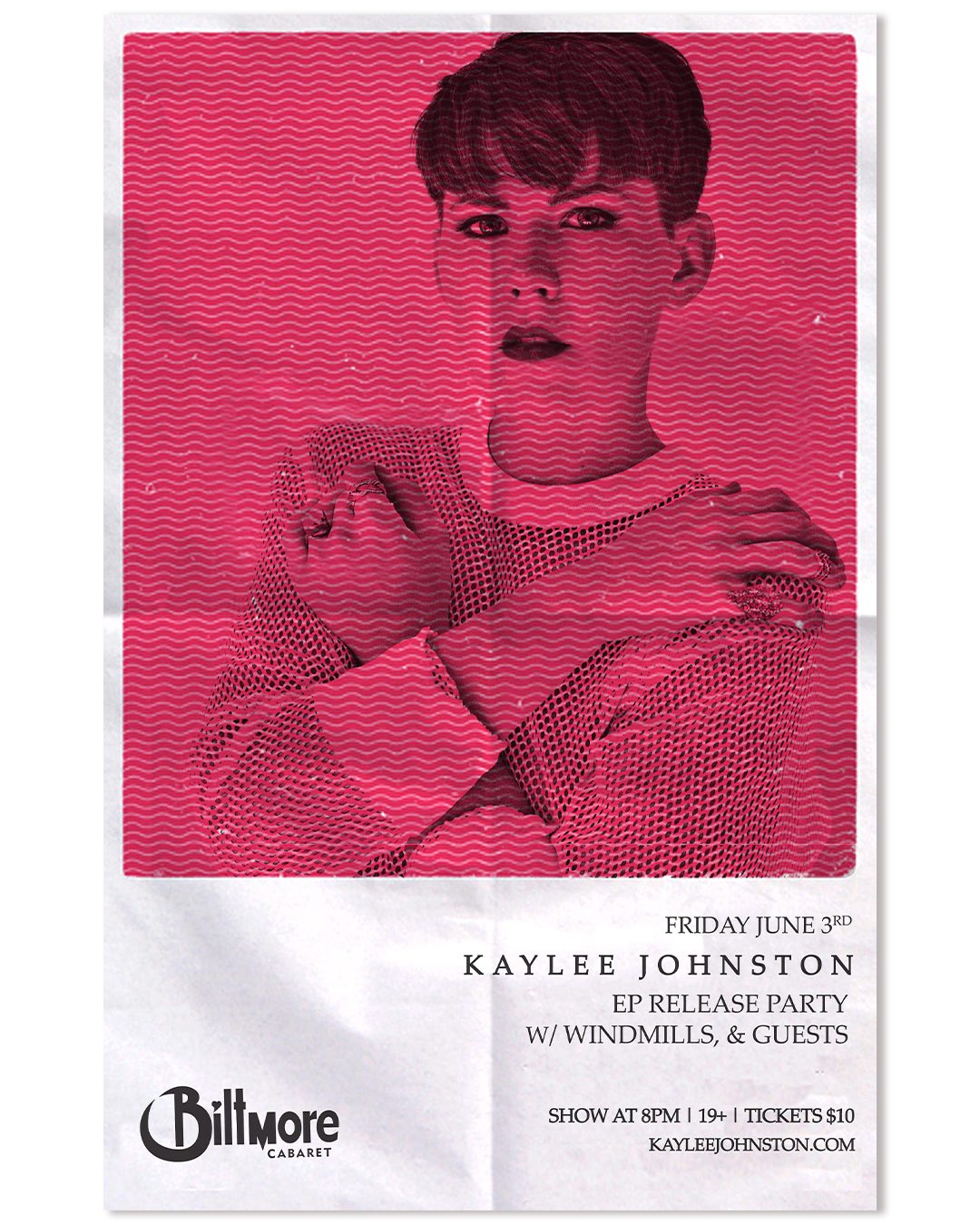 Kaylee Johnston — EP Release Party, Biltmore Cabaret poster by James Marshel